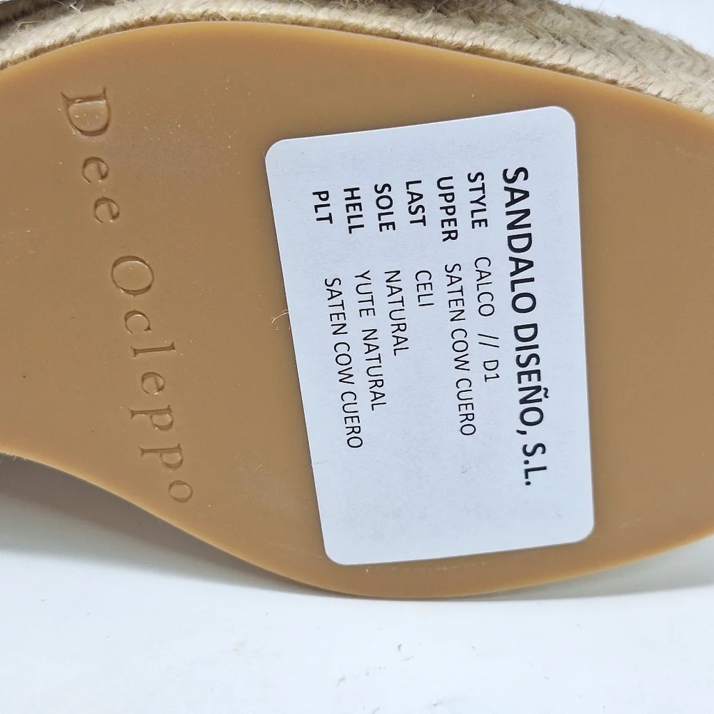 Dee Ocleppo Brown Calco Wedge Sandal Gladiator Espadrille
